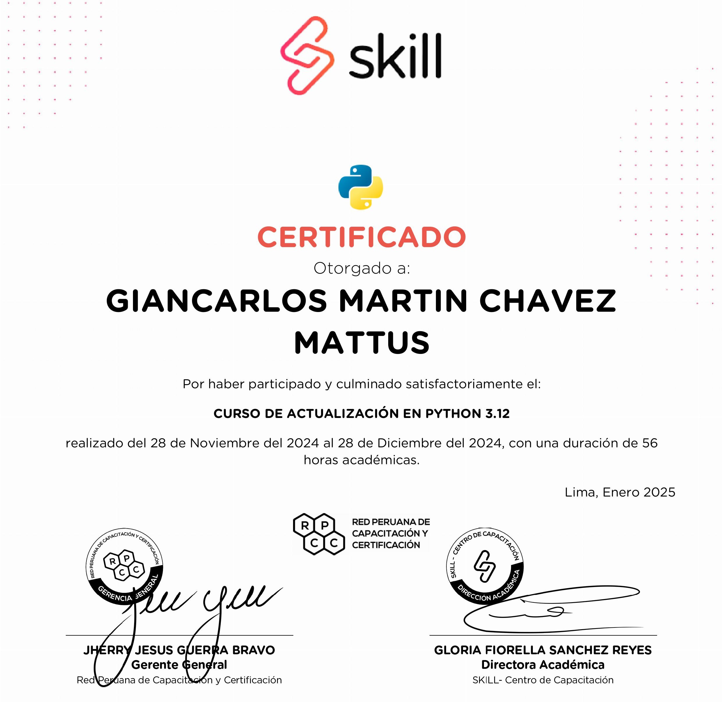 Certificado de Actualización en Python 3.12