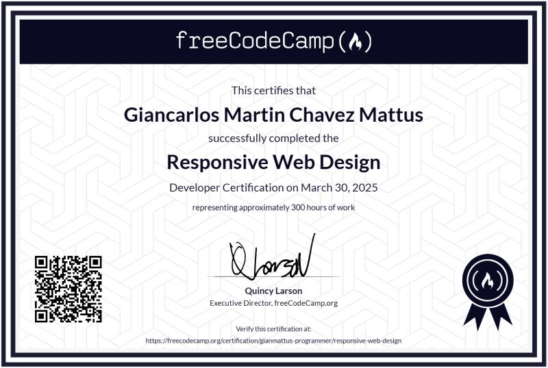 Certificado de Diseño Web Responsivo