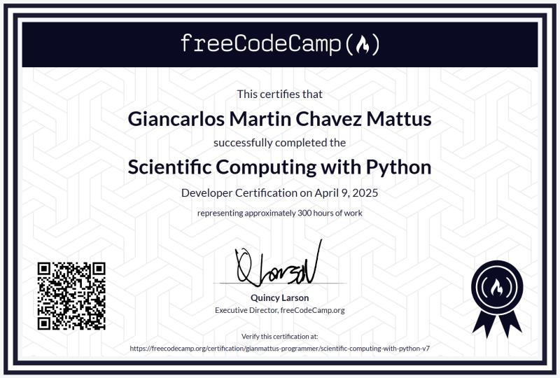 Certificado de Computación Científica con Python